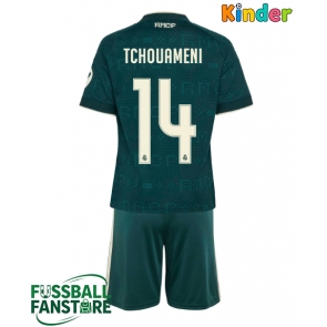 Real Madrid Aurelien Tchouameni #14 Replik Auswärtstrikot Kinder 2026-27 Kurzarm (+ Kurze Hosen)